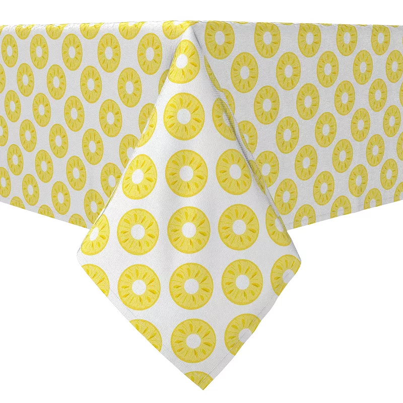 Rectangular Tablecloth， 100% Cotton， Summer Pineapple Slices