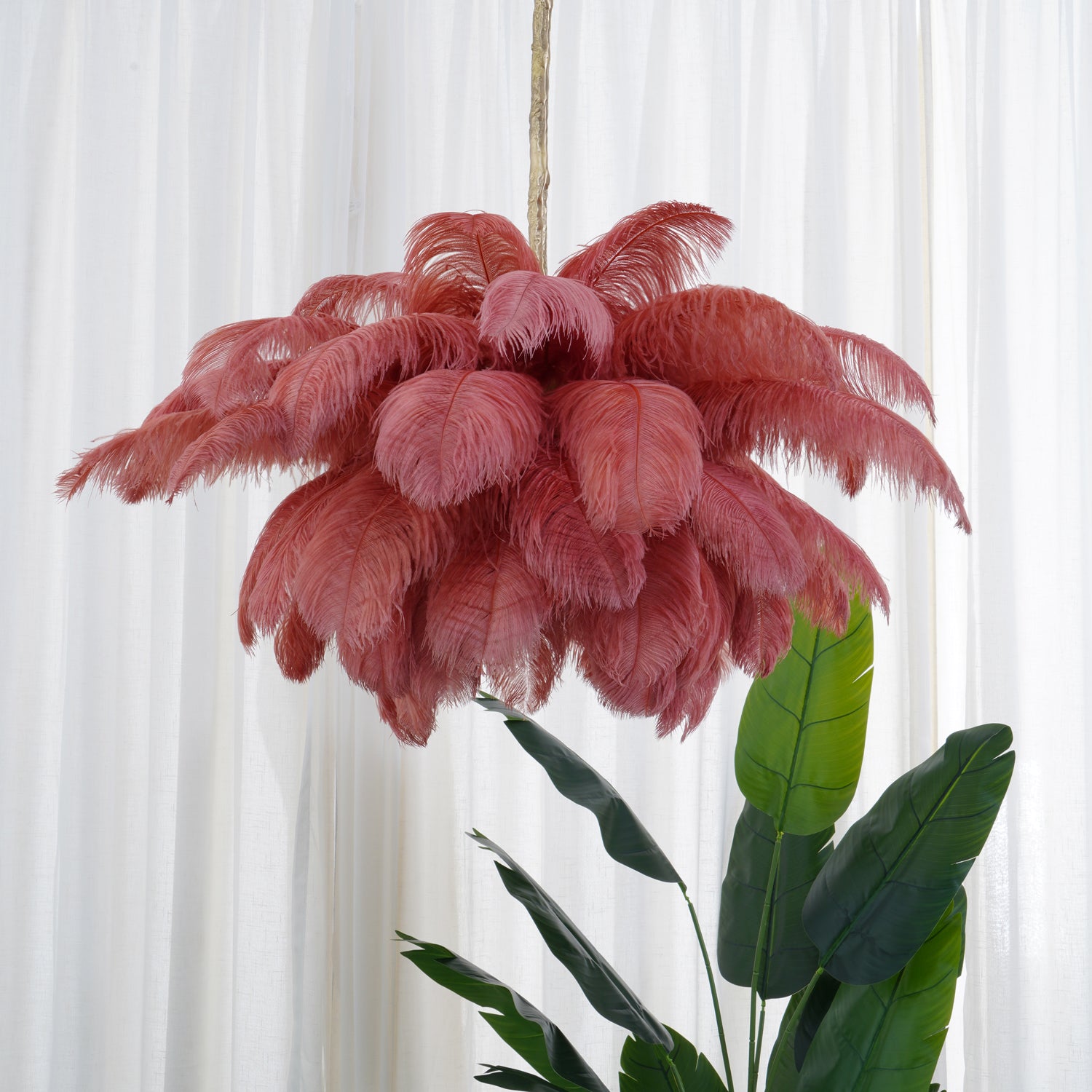 Ostrich Feather Chandelier