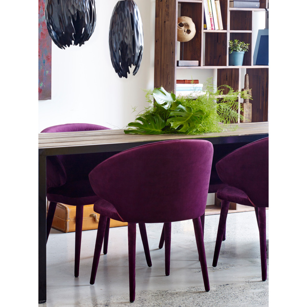 Stewart Dining Chair Purple   Midcentury   Dining Chairs   by HedgeApple  Houzz