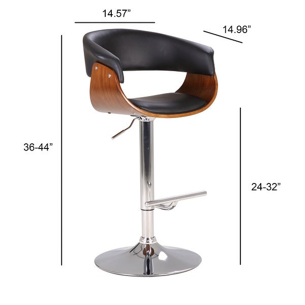 Mid-century Modern Height-adjustable Swiveling Bar Stool