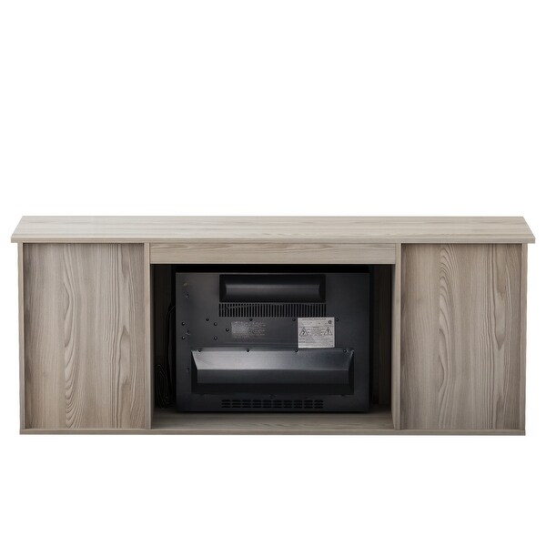 Wooden Fireplace TV Stand for TV up to 65