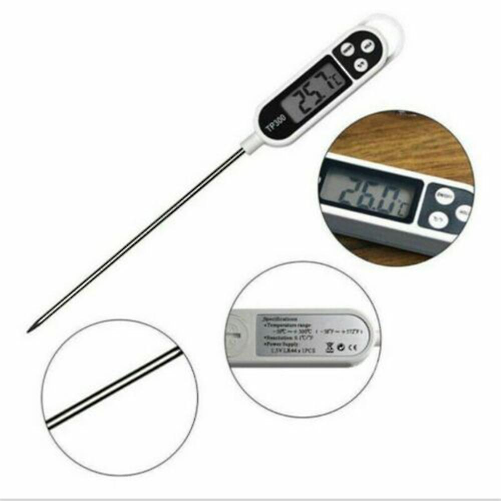 Black and White Tp300 Digital Pen-type Food Thermometer Barbecue Probe Cooking Thermometer