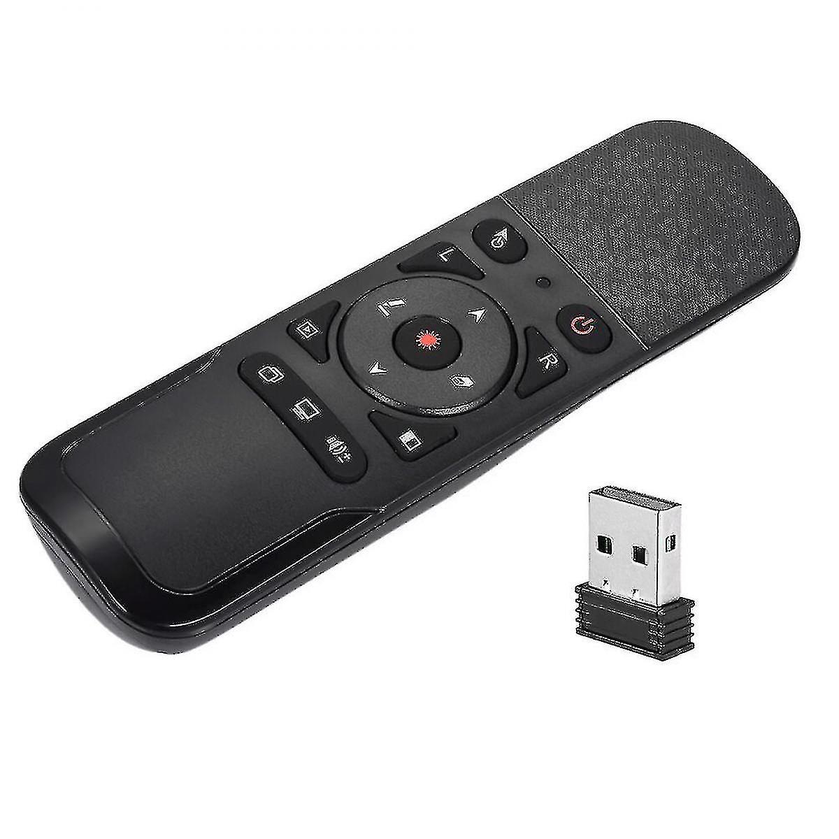 Presentation Remote With Air Mouse Function， Wireless Presenter Clicker Rf 2.4ghz Usb Laser Pointer Presenter Control Powerpoint