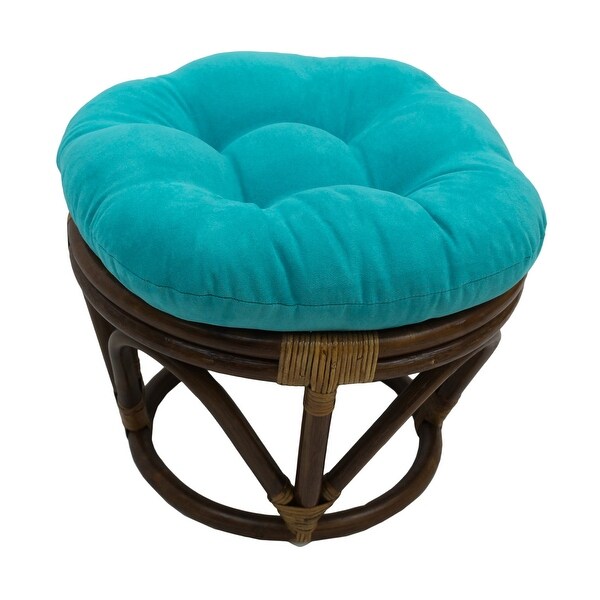 18-inch Round Microsuede Footstool/Ottoman Cushion (Cushion Only) - 18 x 18