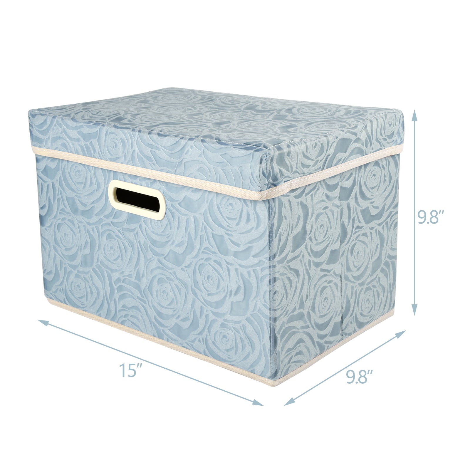 Collapsible Storage Bins with Lids Fabric Decorative Storage Boxes Cubes Organizer Containers Baskets