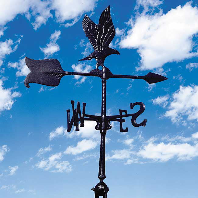 Black Eagle Accent Weathervane for Garden， Backyard， Patio and Outdoors