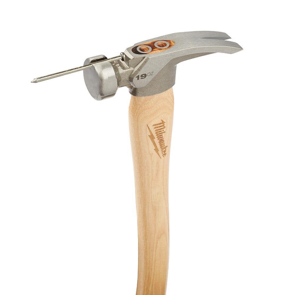 Milwaukee 19oz Smooth Face Hickory Wood Framing Hammer 48-22-9519 from Milwaukee