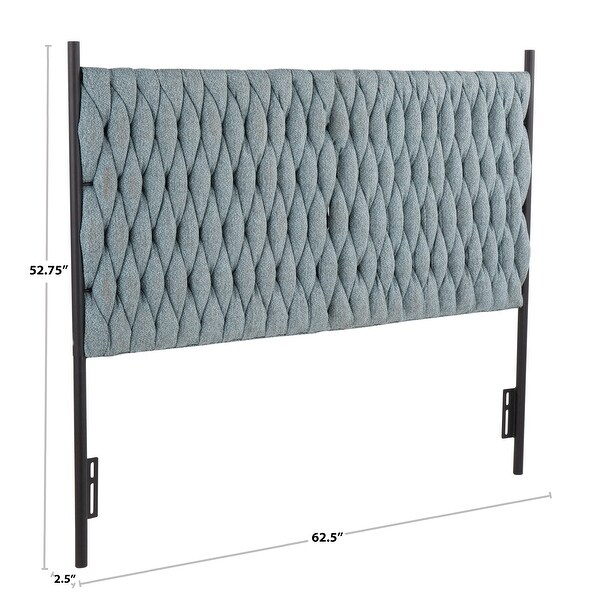 Silver Orchid Braided Matisse Queen Headboard - - 35450123