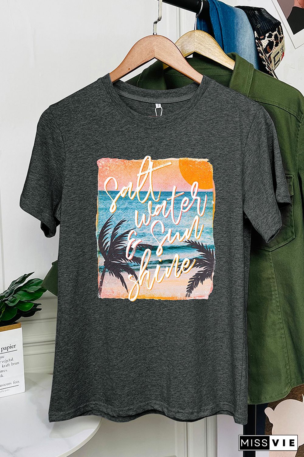 Salt Water & Sunshine Retro Graphic Tee Wholesale