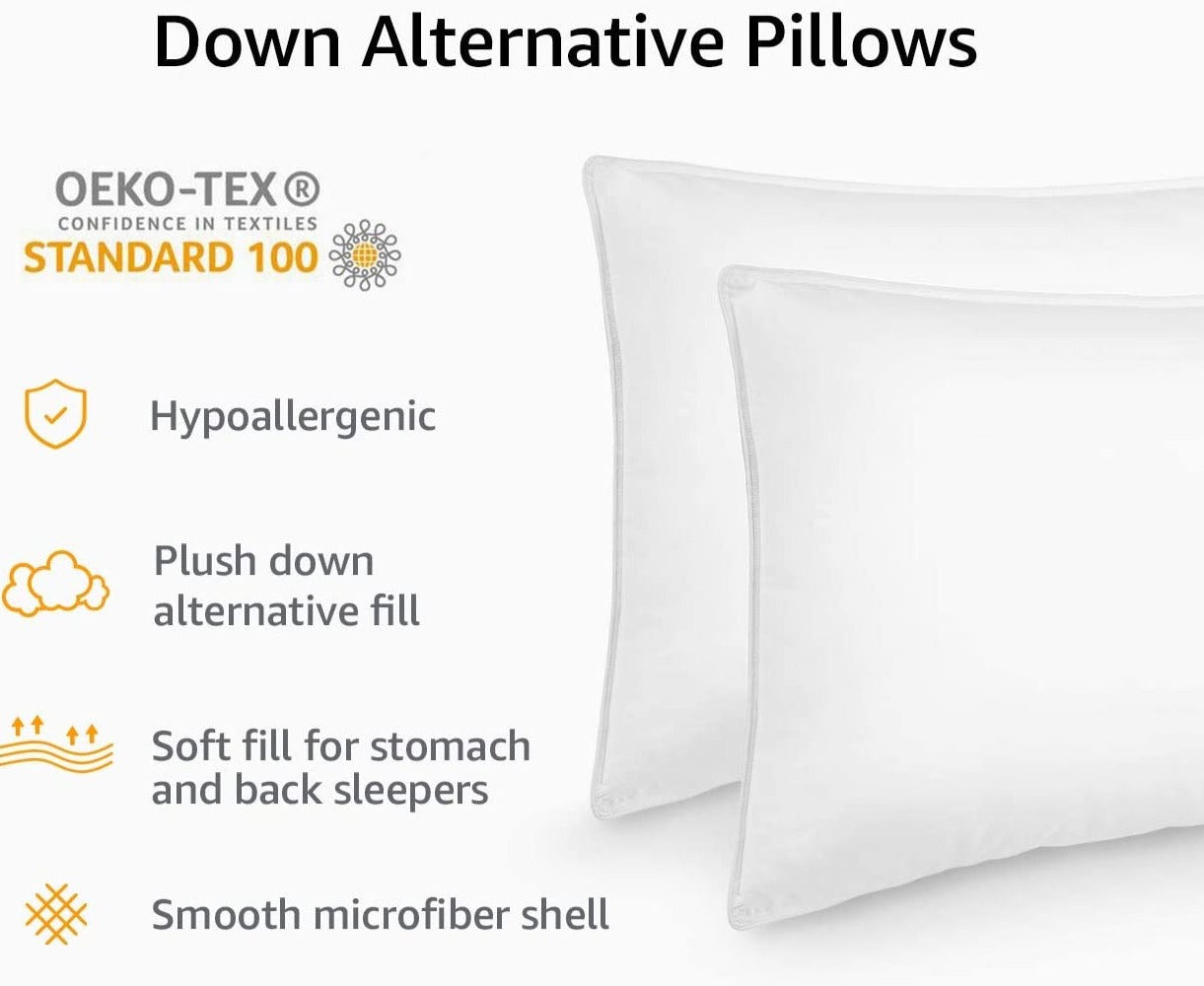 Down Alternative Bed Pillows - 2-Pack