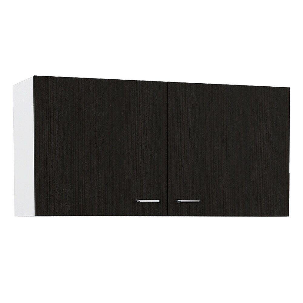 Wall Cabinet Toran  Two Shelves  Double Door  Black Wengue Finish High quality and durable