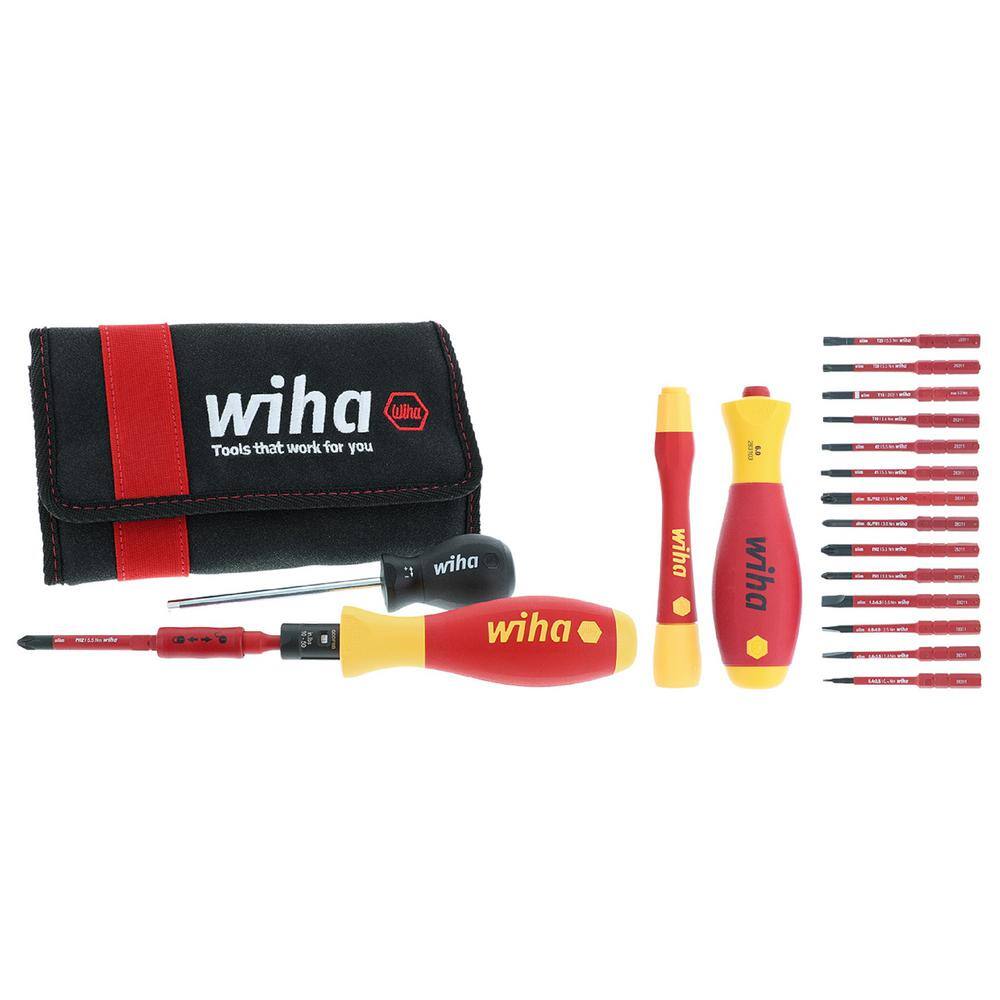 Wiha 20-Piece Insulated Torque Control and Slimline Blade Set 28781