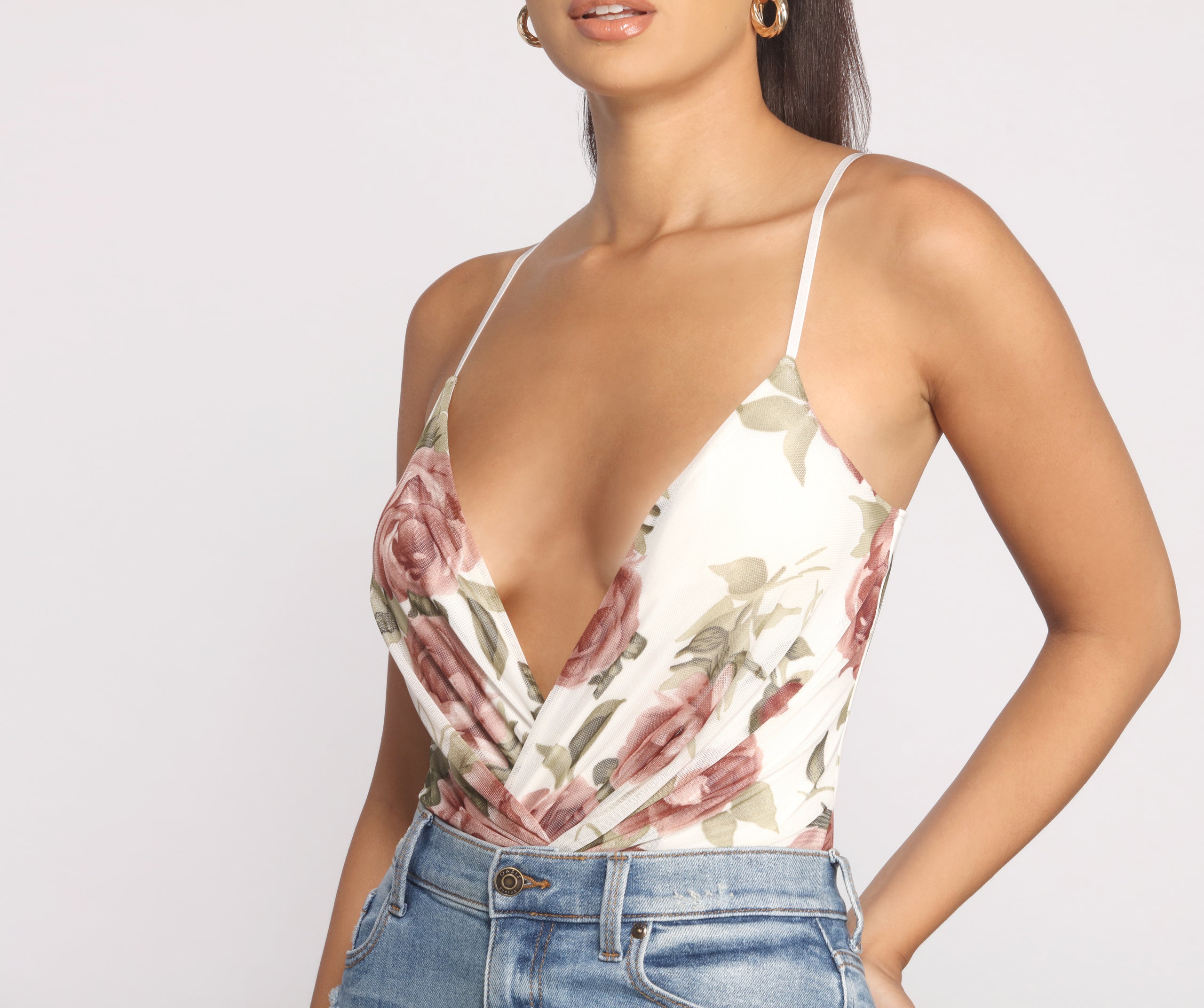 All My Love Floral Mesh Bodysuit