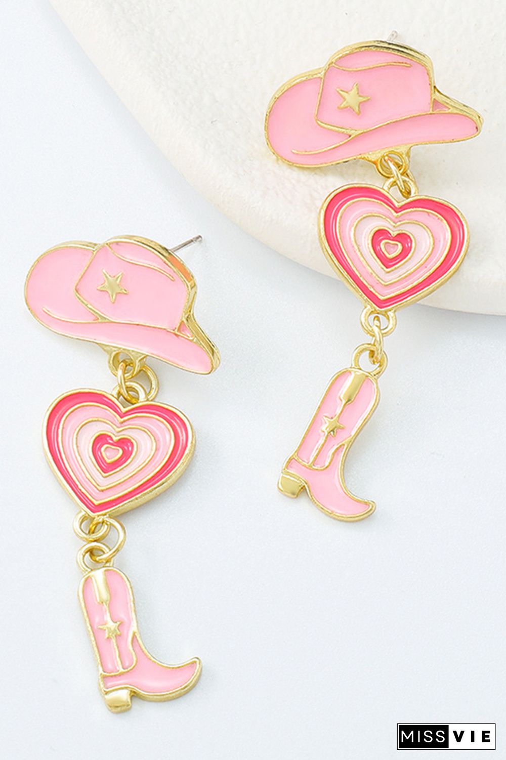 Alloy Heart and Boots Earrings MOQ 5pcs