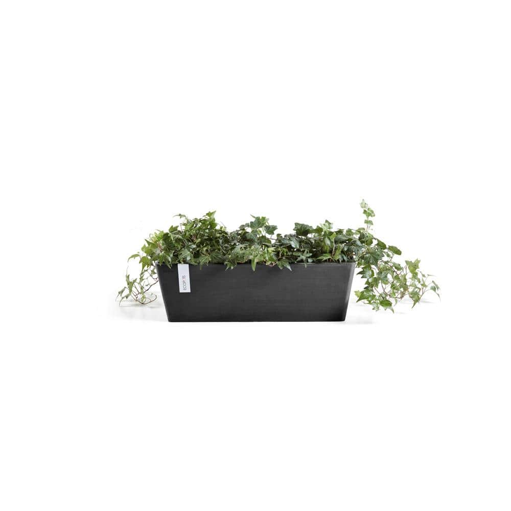 O ECOPOTS BY TPC Bruges 22 in. Dark Grey Premium Sustainable Planter ( with Reservoir) BRWR.55.DG