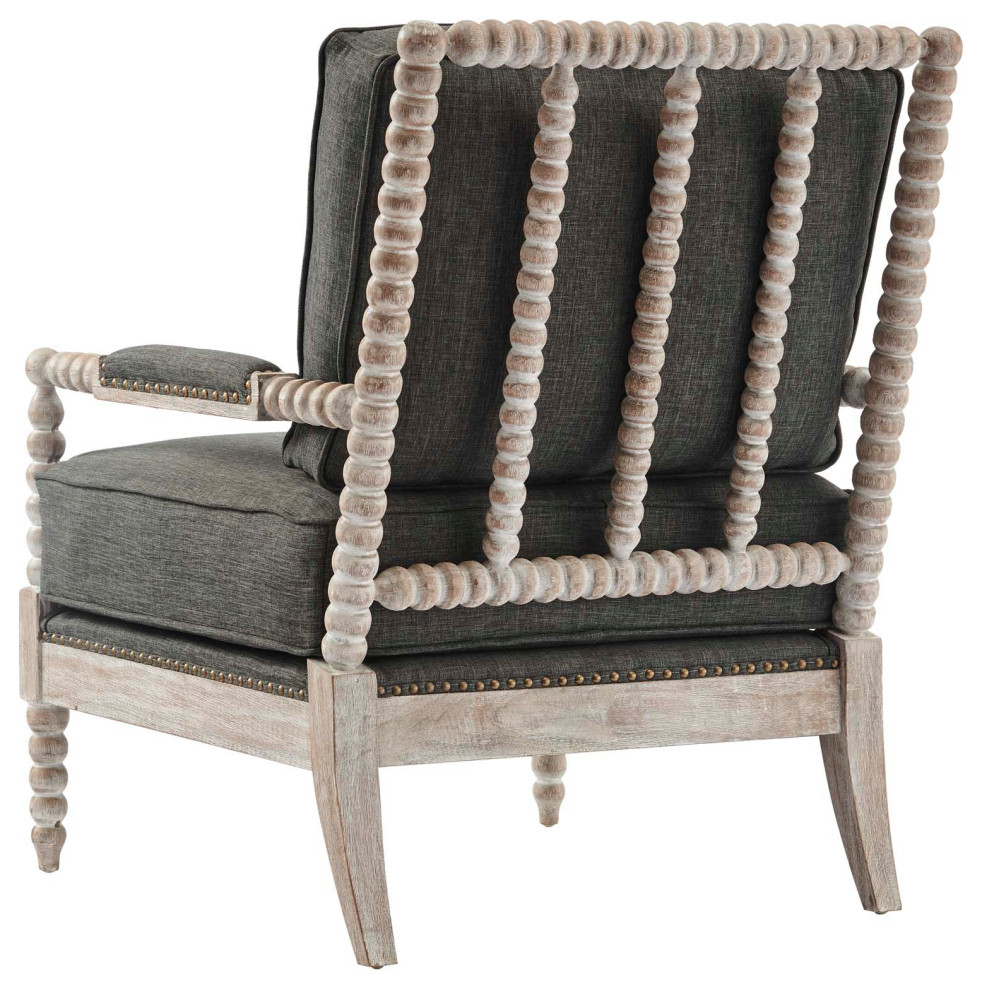 Armchair Accent Chair  Nailhead  Beige  Fabric  Modern  Lounge Cafe Hospitality   Farmhouse   Armchairs And Accent Chairs   by House Bound  Houzz