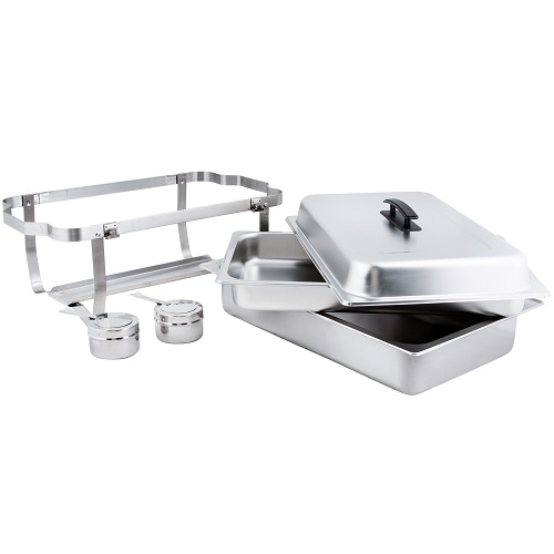 Winco C-4080 - 8 Quart Full-Size Stainless Steel Chafer W/Folding Stand