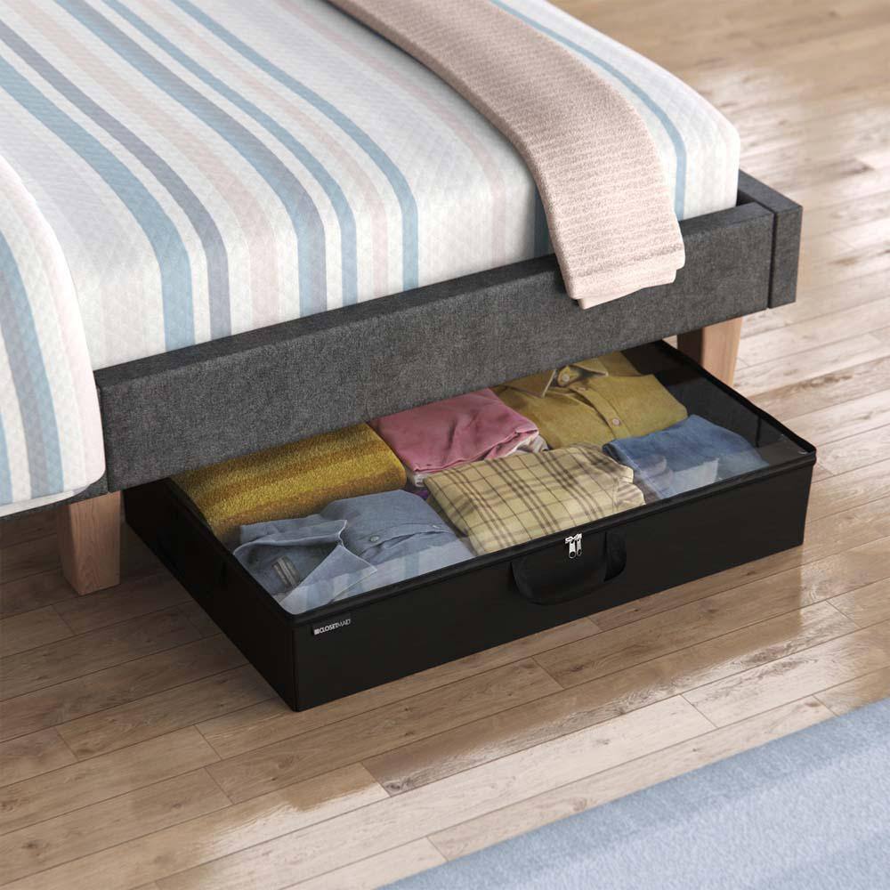 ClosetMaid 30 in. W x 5.55 in. H x 19.92 in. D Under Bed Storage Bag in Charcoal Black 2050400