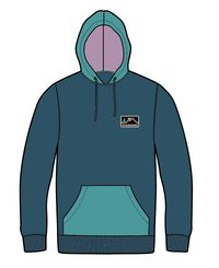 Alp Recycled Cotton Hoodie - Blue Coral