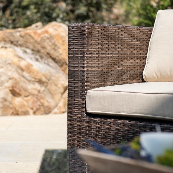 Corvus Trey Outdoor 6piece Aluminum Resin Wicker Sofa Set