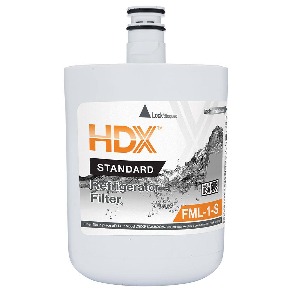 HDX FML-1-S Standard Refrigerator Water Filter Replacement Fits LG LT500P 107115