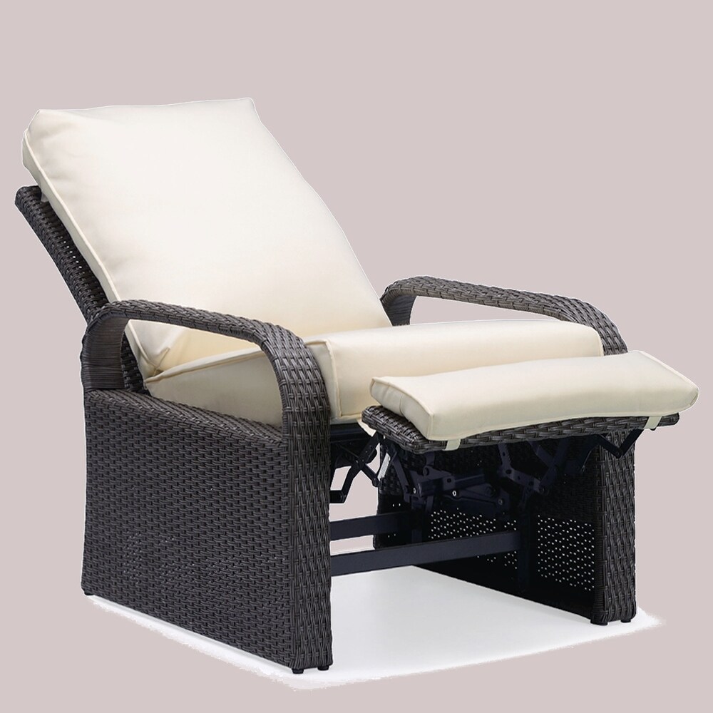 Automatic Adjustable Wicker Lounge Recliner Chair