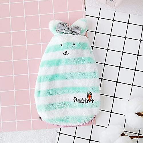 Hot Water Bottle Rabbit Bunny Baby Kids Hot Water Bag With Rabbit Plush Cover Hand Foot Warmer Heat Up Portable Reusable Therapy Heating Pad Chrismas