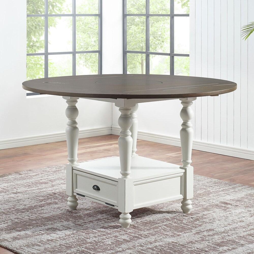 Jillian Round Counter Height Drop Leaf Dining Table by Greyson Living