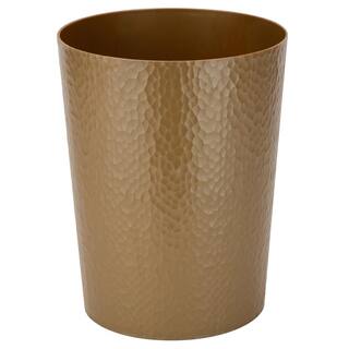 Bath Bliss Hammered Textured Trash Can in Gold 22282-GOLD