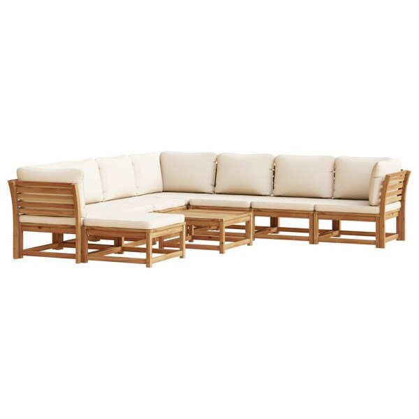 vidaXL Patio Sofa with Cushions 2Seater Outdoor Loveseat Solid Wood Acacia