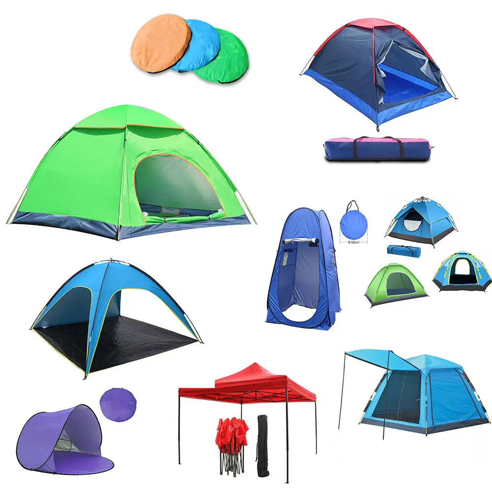 High Quality Outdoor Two People Tents With Waterproof Double Cloth For Camping Beach Hiking