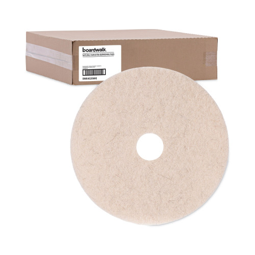 Boardwalk Natural Hog Hair Burnishing Floor Pads， 20