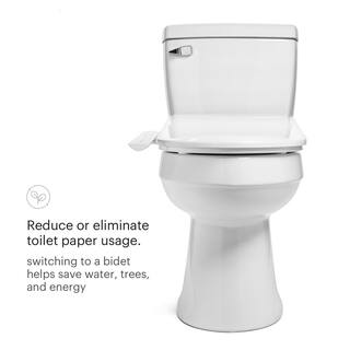 Brondell Swash Thinline T22 Luxury Electric Side Controlled Bidet Seat for Elongated Toilets in White T22-EW