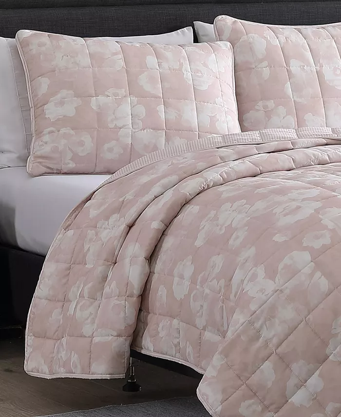 Kenneth Cole New York Madison Floral Reversible 3 Piece Quilt Set， Full Queen