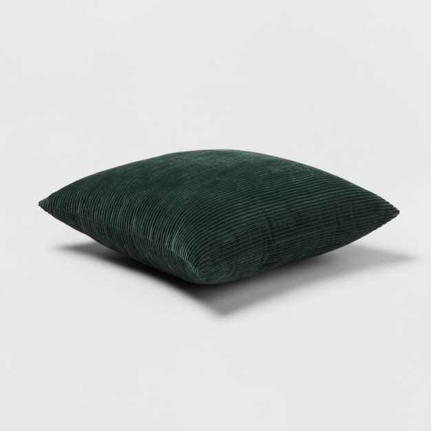 Square Plush Corduroy Decorative Throw Pillow