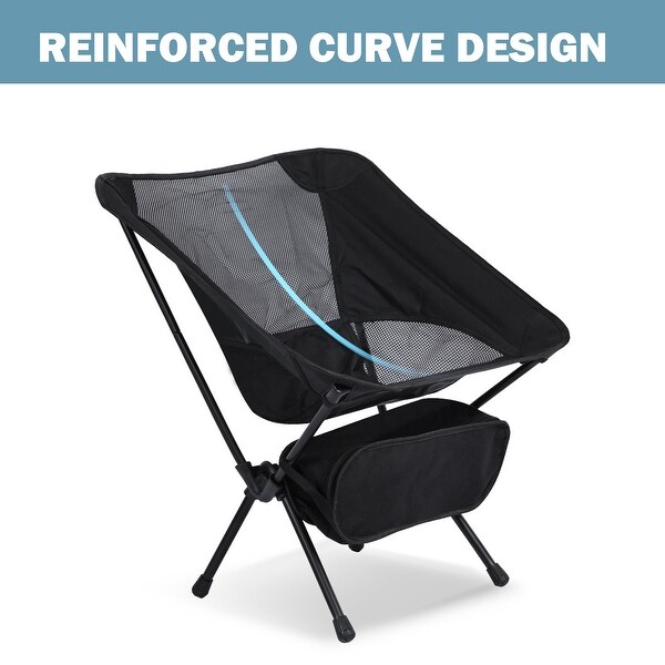 Portable Camping Chair With Ultralight Storage Bag Outdoor Fishing Backpacking