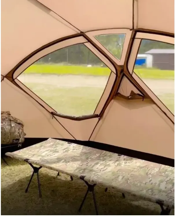 Double layer Quick opening Glamping Family Dome Camping Tent 5 Person Outdoor Beach Fishing Automatic Ball Tent