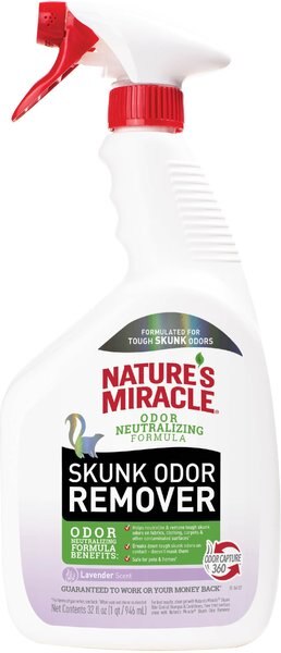 Nature's Miracle Lavender Scented Skunk Odor Remover， 32-oz bottle