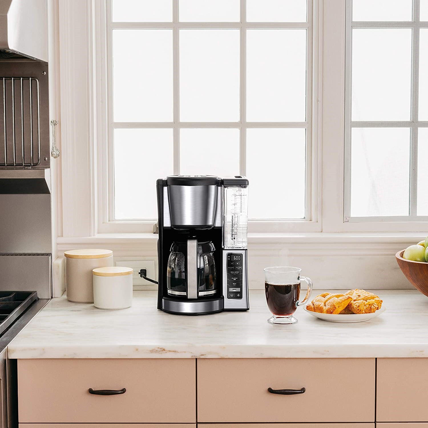 CE251 Programmable Brewer, with 12-cup Glass Carafe, Black and Stainless Steel Finish