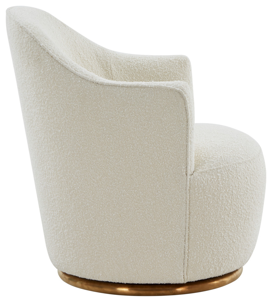 Modrest Vera Modern Sherpa Swivel Accent Chair   Contemporary   Armchairs And Accent Chairs   by Vig Furniture Inc.  Houzz