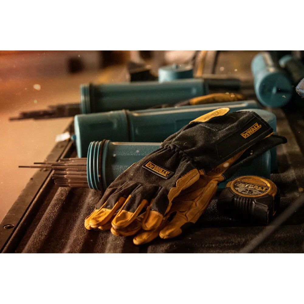 DW Welding Gloves Small Black/Yellow Premium Leather TIG DXMF03051SM from DW