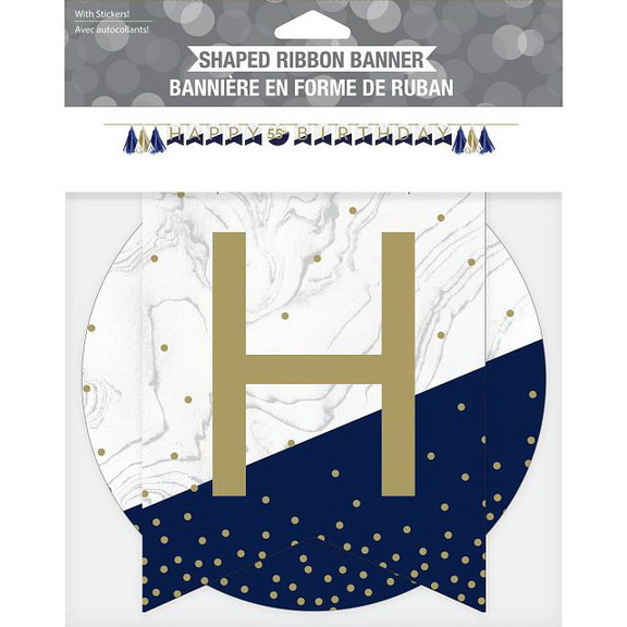 Creative Converting 357601 Navy And Gold Birthday ...