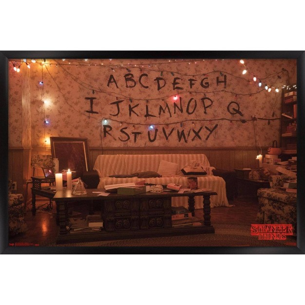 Stranger Things Alphabet Framed Poster Trends International