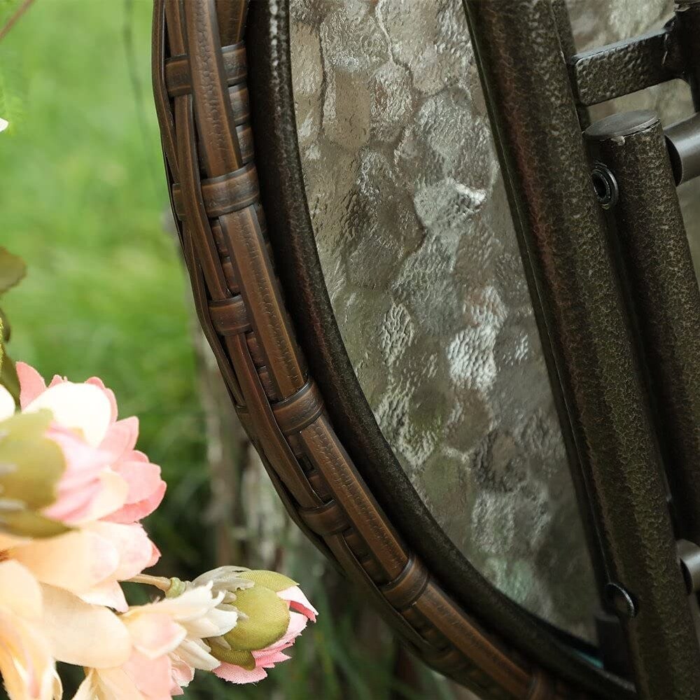 Foldable Patio Rattan Side Table