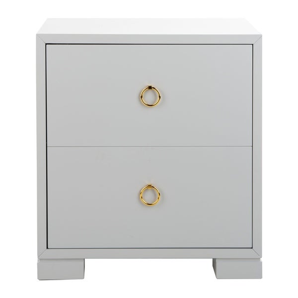 SAFAVIEH Couture High Line Collection Laila Light Grey Lacquer Storage Chest - 24