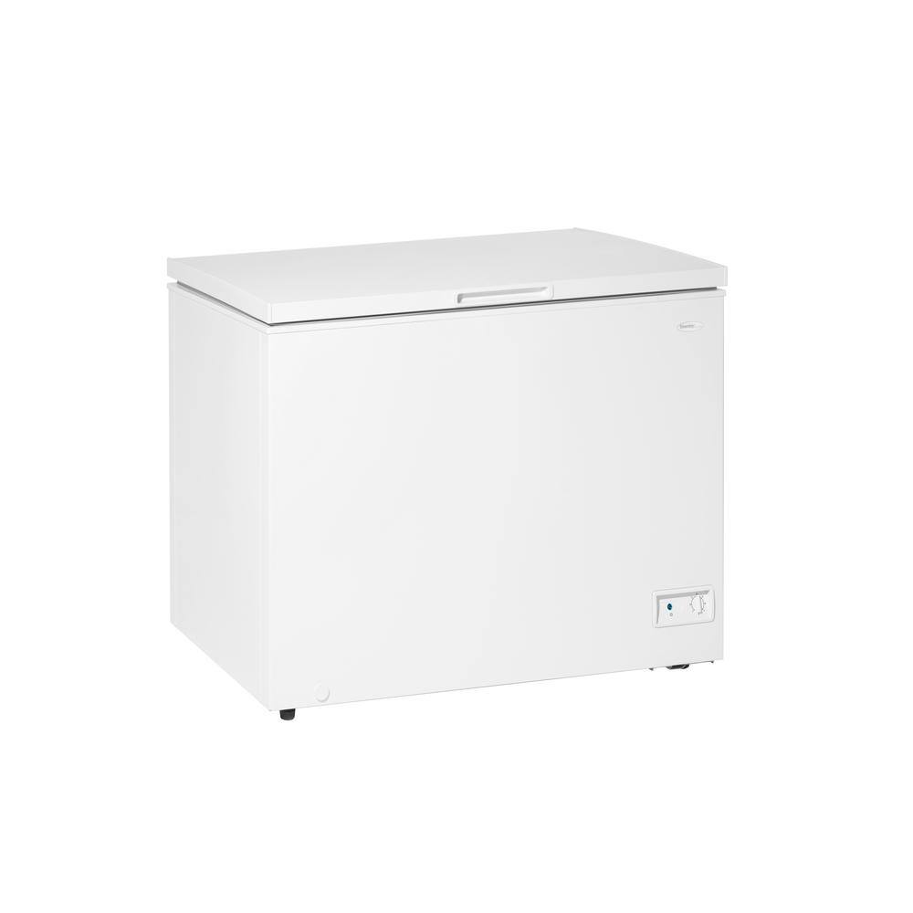 Danby 44 in. 10.0 cu. ft. Manual Defrost Square Model Chest Freezer DOE Garage Ready in White DCF100A6WM