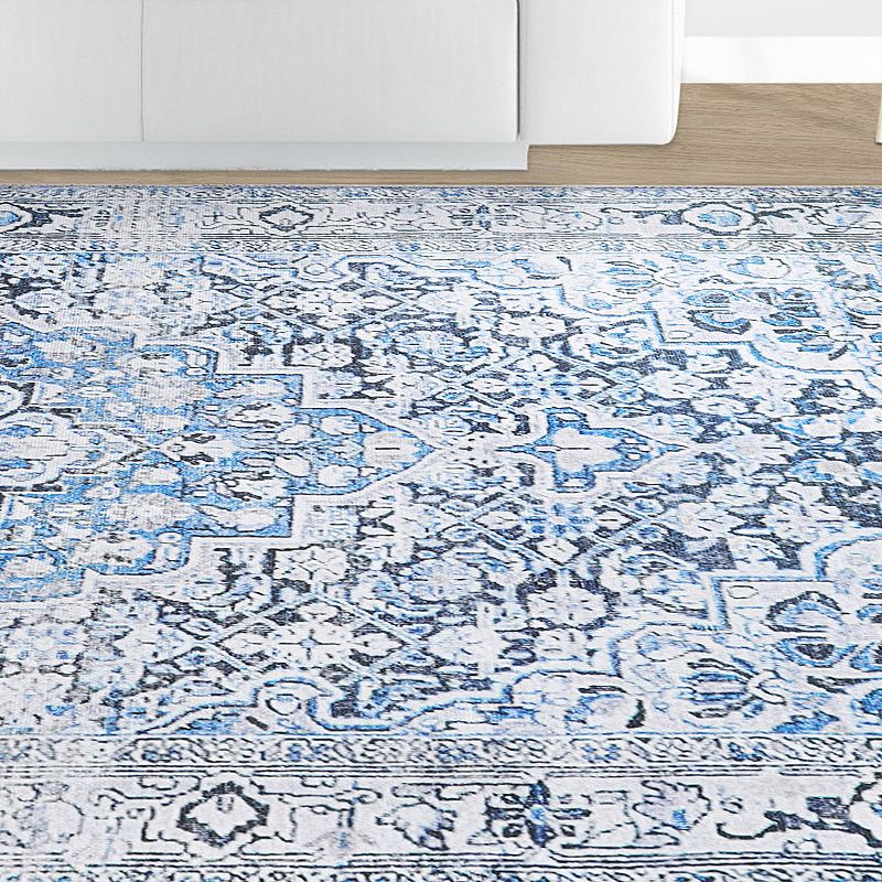 Superior Geometric Floral Medallion Indoor Area Rug