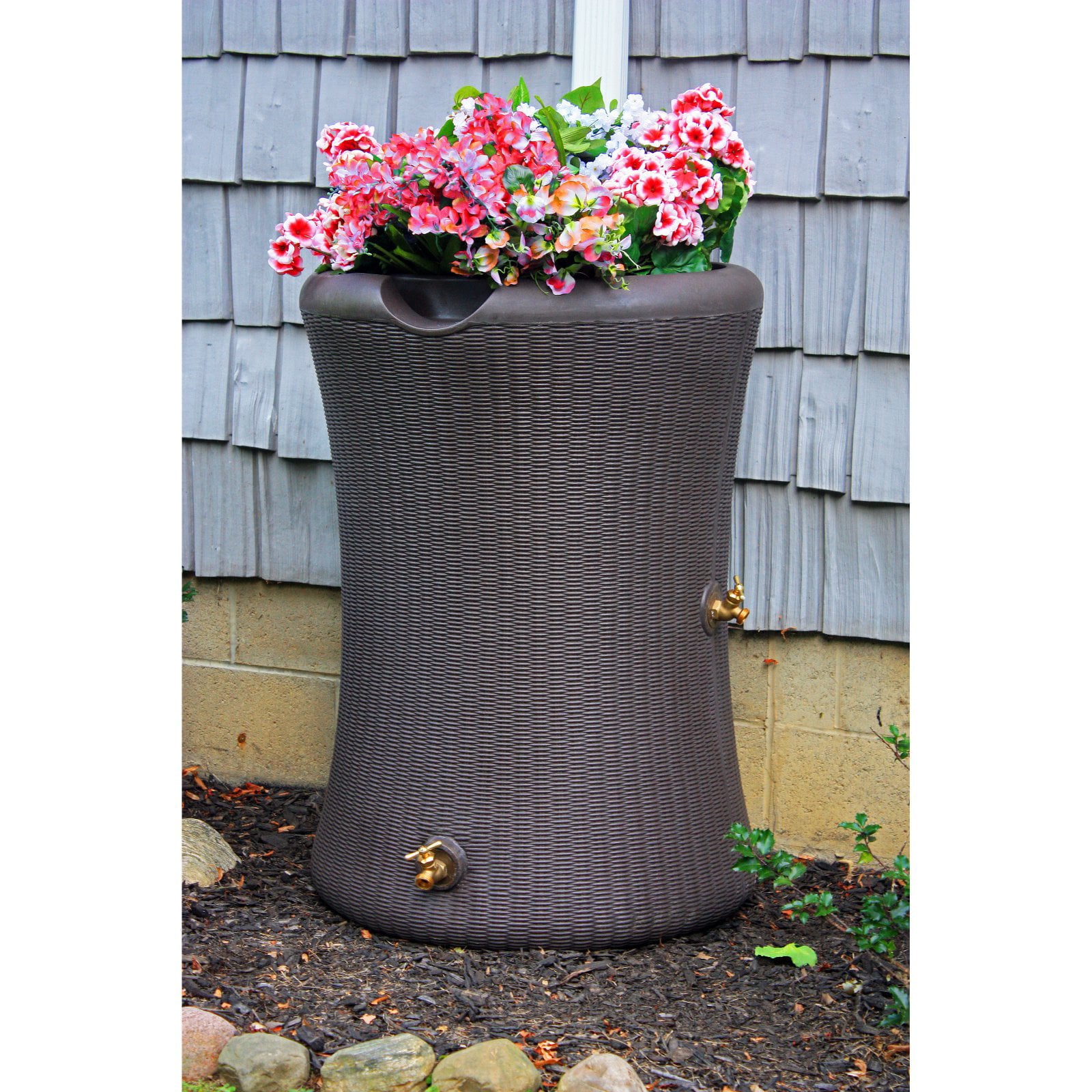 Good Ideas Impressions Willow 65 Gallon Rain Saver - Dark Brown