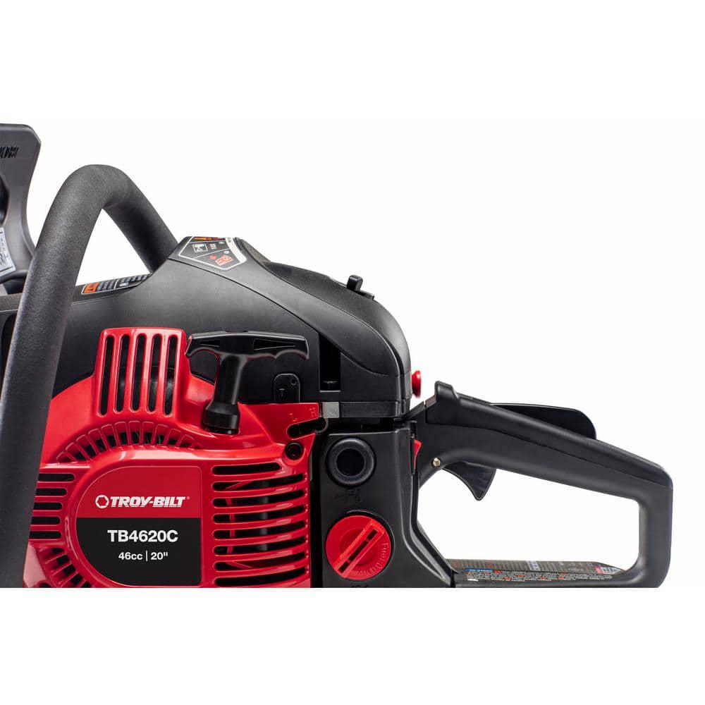 TroyBilt 20 in 46 cc Gas 2Cycle Chainsaw with Automatic Chain Oiler and HeavyDuty Carry Case Included