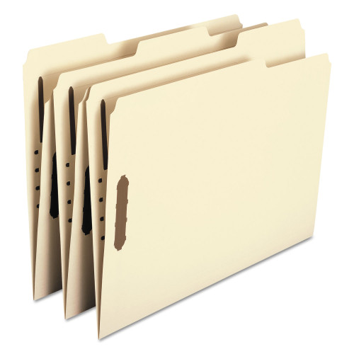 Smead Top Tab 2-Fastener Folders， 1/3-Cut Tabs， Letter Size， 11 pt. Manila， 50/Box (14537)